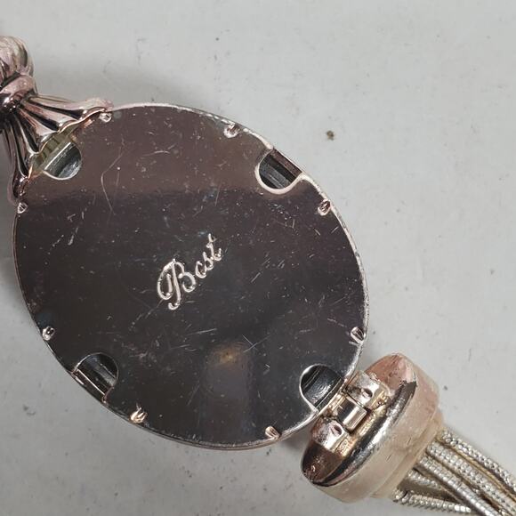 Vintage 'Best' Black Onyx Pendant 3.25 Inch Total Length - Picture 5 of 5